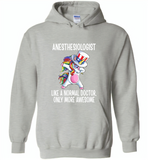 Anesthesiologist Like A Normal Doctor Only More Awesome, Unicorn Dabbing American Flag - Gildan Heavy Blend Hoodie