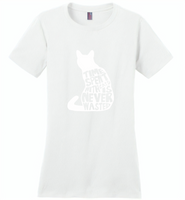 Time spent with cats is never wasted design - Distric Made Ladies Perfect Weigh Tee