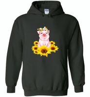 Sunflower pig - Gildan Heavy Blend Hoodie