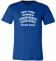 New York Nurses Never Fold Play Cards - Canvas Unisex USA Shirt