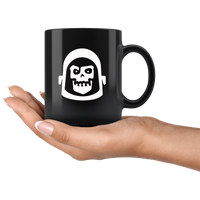 Zombie Astronaut Black Coffee Mug