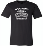 Wyoming Nurses Never Fold Play Cards - Canvas Unisex USA Shirt