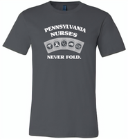 Pennsylvania Nurses Never Fold Play Cards - Canvas Unisex USA Shirt
