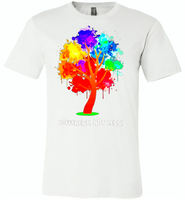 Different not less lgbt tree rainbow gay pride - Canvas Unisex USA Shirt