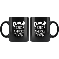 Zero Amucks Given Hocus Pocus Hallowwen Gift Black Coffee Mug