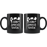 Zero Amucks Given Hocus Pocus Hallowwen Gift Black Coffee Mug