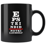 Conspiracy Theory Eye Rest Black Coffee Mug