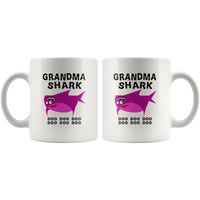 Grandma shark doo doo doo, mother's day white gift coffee mug