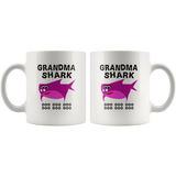 Grandma shark doo doo doo, mother's day white gift coffee mug