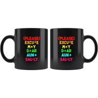 Please Excuse My Dear Aunt Sally Math Black coffee mug