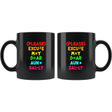 Please Excuse My Dear Aunt Sally Math Black coffee mug