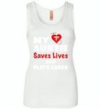 My auntie saves lives and plays cards nurse - Womens Jersey Tank