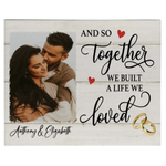 Personalized Custom Name Photo Together Love Anniversary Gift Ideas Canvas, Valentine Day Gift Canvas For Wife Husband Boyfriend Girlfriend Her Him 2023