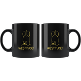 Westitude Westy Westie Terrier Funny Attitude Black Coffee Mug