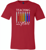 Teaching with flair - Canvas Unisex USA Shirt