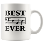 Best Dad Ever Bass Guitar Musician Father's Day White Gift Coffee Mugs