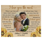 I Love You Most Personalized Custom Photo Name Date Wedding Anniversary Gift Ideas Canvas, Valentine Day Gift Canvas For Husband Wife Him Her Couple