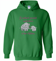 A mother's greatest masterpiece in her children elephant mom and baby - Gildan Heavy Blend Hoodie