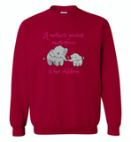 A mother's greatest masterpiece in her children elephant mom and baby - Gildan Crewneck Sweatshirt