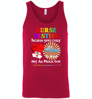 Nurse besties because going cazy alone is just not as much fun - Canvas Unisex Tank