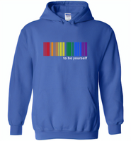 LGBT Barcode to be yourself rainbow gay pride - Gildan Heavy Blend Hoodie