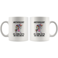 Anesthesiologist Like A Normal Doctor Only More Awesome Unicorn Dabbing American Flag White Coffee Mug