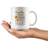 To My Mom I Love You Gift From Daughter Sunflower White Coffee Mug