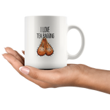 I Love Tea Bagging Funny White Coffee Mug