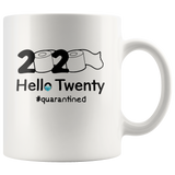 2020 Hello Twenty Quarantined Funny Birthday Gift Quarantine White Coffee Mug