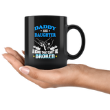 Daddy and daughter a bond that can't be broken father gift black coffee mug