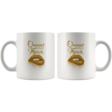 Queens are born in March birthday gift white coffee mug