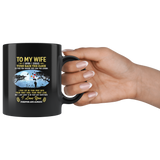 Husband To my wife, be your last everything I love my wife forever, and always black gift coffee mug