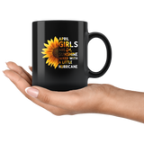 Sunflower April girls are sunshine mixed with a little Hurricane Birthday gift, born in April, black coffee mug