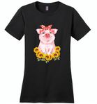 Sunflowers pig - Distric Made Ladies Perfect Weigh Tee
