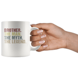 Brother the man the myth the legend vintage white gift coffee mugs