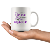 I Wear Purple For My Hero My Daughter Rett Syndrome Awareness White Coffee Mug