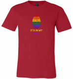 LGBT Fingerprint It's in my DNA rainbow gay pride - Canvas Unisex USA Shirt