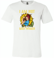 I am not most woman sunflower strong woman - Canvas Unisex USA Shirt
