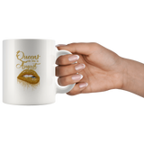 Queens are born in August birthday gift white coffee mug