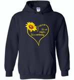 Sunflower heart Jesus it's not religion it's a relationship - Gildan Heavy Blend Hoodie