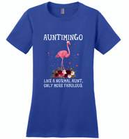 Auntimingo like normal aunt but more fabulous flamingo version - Distric Made Ladies Perfect Weigh Tee