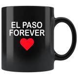 El Paso Forever Heart Texas Black Coffee Mug