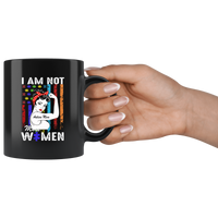 Autism Mom I am not most woman flag black coffee mug