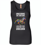 Unicorns are awesome i am awesome therefore i am a unicorn colorful - Womens Jersey Tank