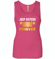 Jeep sisters forever tee, girls love jeep - Womens Jersey Tank
