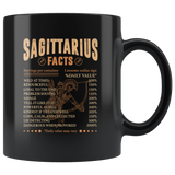 Sagittarius Fact Servings Per Container Awesome Zodiac Sign Daily Value Birthday Gift Black Coffee Mug