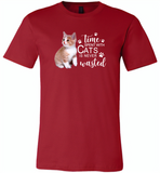 Time spent with cats is never wasted version - Canvas Unisex USA Shirt