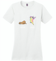 Your aunt sloth my aunt unicorn - Distric Made Ladies Perfect Weigh Tee