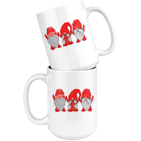 Hanging With Red Gnomies Santa Gnome Christmas Xmas Gift White Coffee Mug