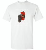 I may look calm but in my head i've pecked you 3 times chicken rooster - Gildan Short Sleeve T-Shirt